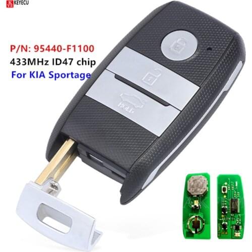 Keyecu For KIA Sportage 2018 2019 with Keyless Go Replacement Smart Remote Car Key Fob 433MHz ID47 95440-F1100 95440F1100