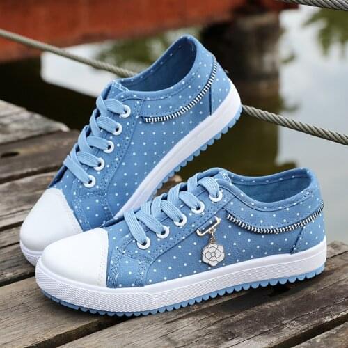 Summer Girls Breathable Women Casual Sneakers 2019 Womens Casual Shoes Flat Denim Womens Casual Shoes