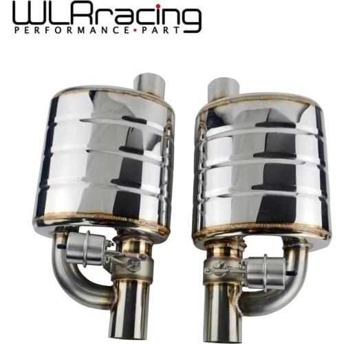 Left or Right Stainless Steel 2.5" or 3" Slant Outlet Tip Inlet Weld On Single Exhaust Muffler with different sounds Dump Valve