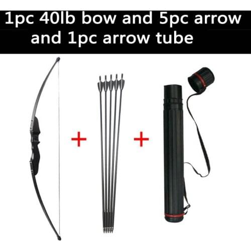 Bow and Arrow Recurve Bow Hunting Taken Down Bow 30lbs/40lbs with Fiberglass Arrows,arrow Tube for Archery Hunting Shooting