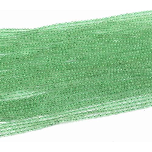 Multi size natural green aventurine stone chalcedony jades 2mm 3mm new DIY jewelry round loose Beads 15" B420