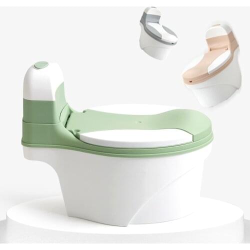 Latest simulation baby plastic toilet potty training seat with cover for free potty brush+cleaning bag
