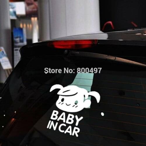 Newest Car-styling Car Covers Baby in Car Boy Girl Warming Sticker Decal for Ford Honda Toyota Chevrolet VW Renault Mazda Tesla