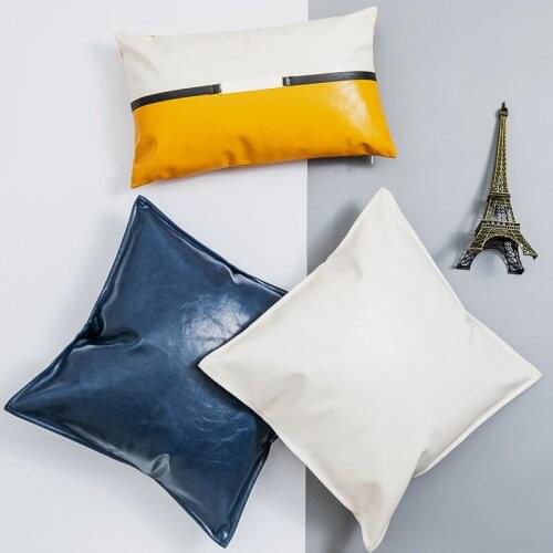 New PU Leather Cushion Cover Decorative For Sofa Throw Pillows Cushion Covers Home Decor Pillowcase 45x45/30x50cm Pillow Covers