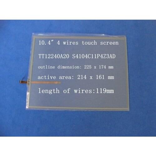 Original 10.4 inch 4 wires touch screen TT12240A20 S4104C11P4Z3AD
