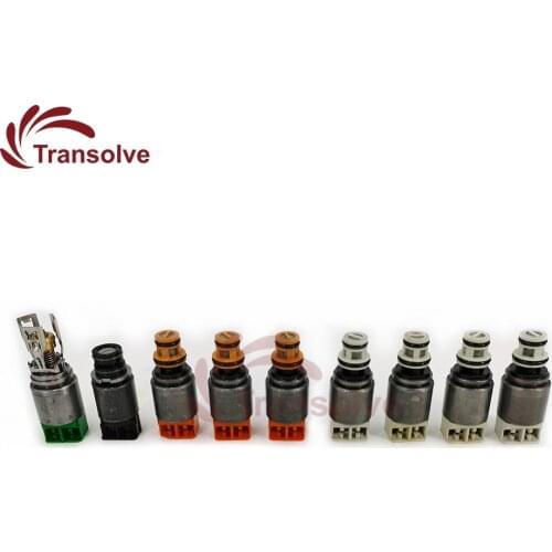 Remanufacture 8HP-45 8HP45 Solenoid Valve Auto Transmission Solenoids Kit 9PCS For BMW X3 Car Accessories Transolve 045421A-FX