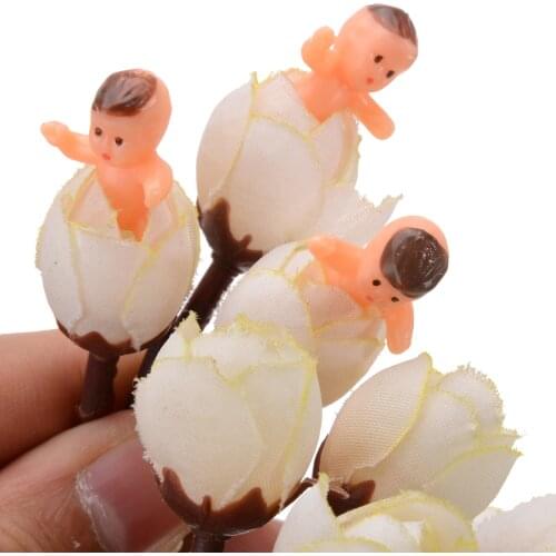 100pcs Mini Plastic Baby Non-toxic ABS Plastic Baby Toy for Baby Shower Ice Cube Game Kids Full Moon Gift Doll Accessories