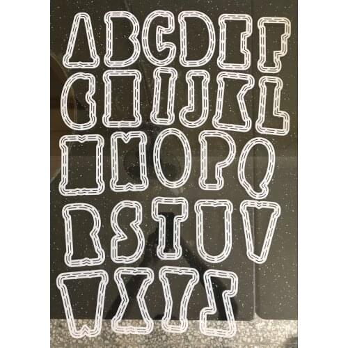 26 English Letters Shape Plastic Stencil For DIY Scrapbooking Embossing Paper Cards Crafts Templates