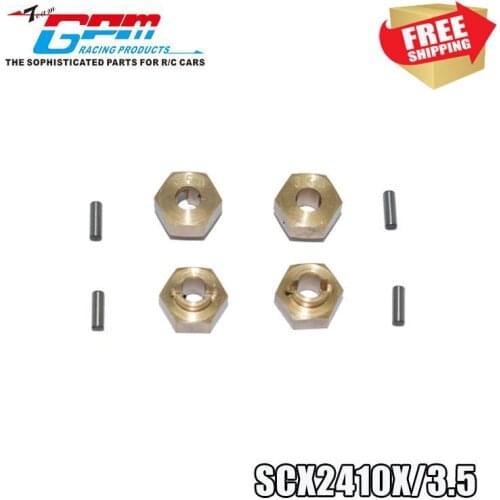 RC Radio control car AXIAL-1/24 4WD SCX24 Copper hexagonal adapter hex hub 3.5mm option upgrade parts AXI31610 AXI31609