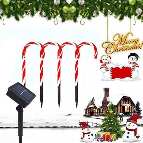 Christmas Candy Cane Pathway Lights LED Outdoor Garden Decorations