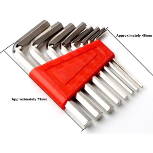 8-piece Allen Keys 1/16"- 1/4"" and 1.5mm-6mm Metric Size Chrome Vanadium Steel Wrenches Short Convenient Tool Set Combination