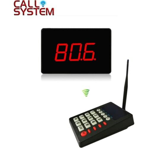 Hospital Queue Calling Number System 1 keypad 1 desktop screen wireless paging