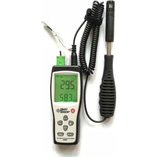 Smart Sensor AS847 Split Digital Hygrometer Humidity Meter 2 in 1 K Type Thermocouple Moisture Gauge Temperature Humidity Sensor