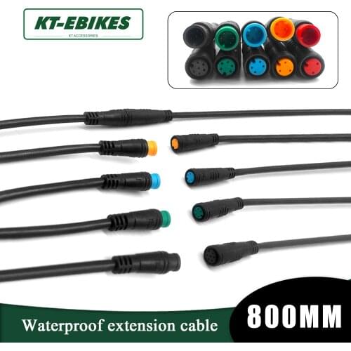 Julet Electrical Ebike Extension Cable Connector 2 3 4 5 6 Pin Waterproof Cable for Ebike Light Throttle Ebrake Display
