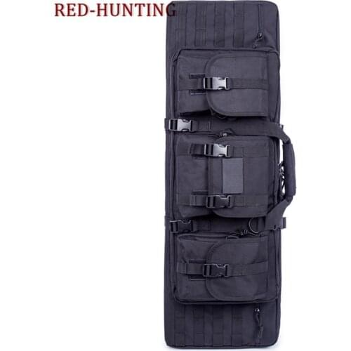 Tactical Molle Double Carbine Rifle Range Gun Carry Bag Padded Case Backpack 36"