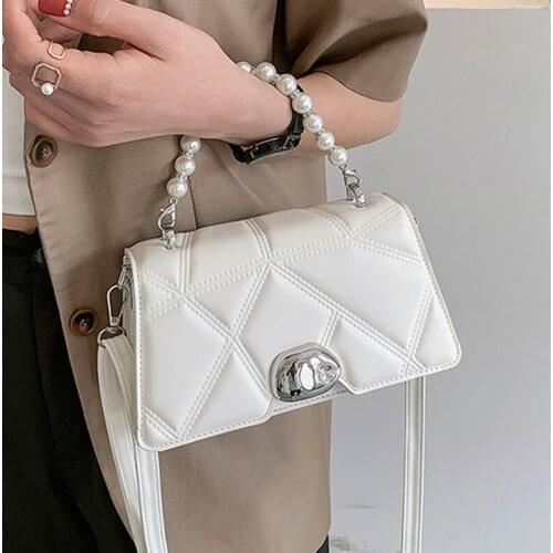 Summer Womens Crossbody Bag Pearl Chain Handbag Fashion Lady Shoulder Bags New Multifunction Phone Pack Luxury Female Bag Purse