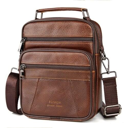 Mens Shoulder Bag Genuine Leather Vintage Messenger Bag Luxury Male Handbag Crossbody Bags For Men Fashion Waist Packs