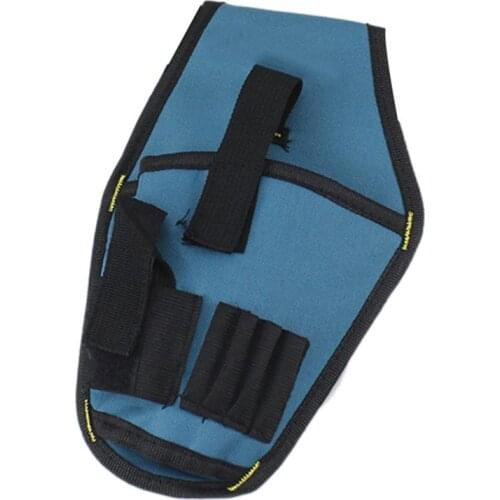 Portable Drill Holder Cordless Tool Waist Bag Tool Belt Bag Blue Electric Drill Bags Professional Repair Toolkit New