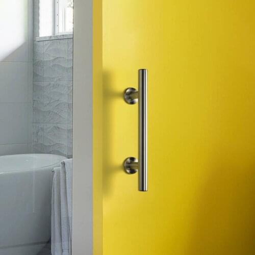 America style Stainless Steel Carbon Steel Barn Door Pull Handle Sliding Door Handle Modern Wooden Door Handle Push hardware