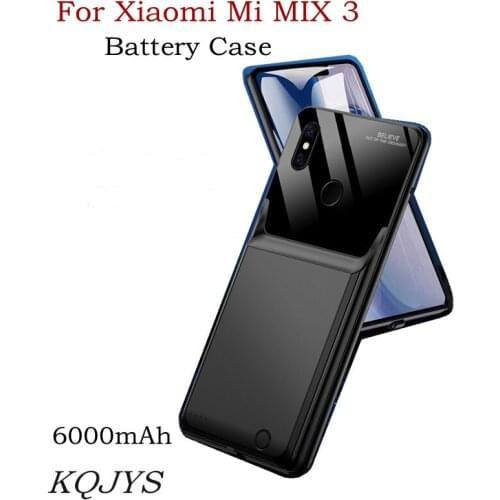 KQJYS 6000mAh External Power Bank Battery Charger Cases For Xiaomi Mi MIX 3 Battery Case Portable Charging Cover