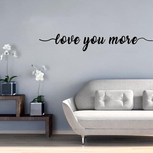3D love you more Waterproof Wall Stickers Wall Art Decor Pvc Wall Decals Bedroom Nursery Decoration