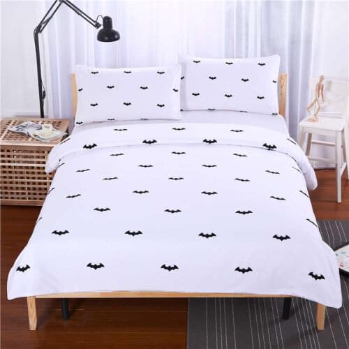 High Quality Bedding Set Bat-man Pattern Bed Linings Duvet Cover Bed Sheet Pillowcases Cover Set For 1.2/1.5/1.8/2/2.2m Bed