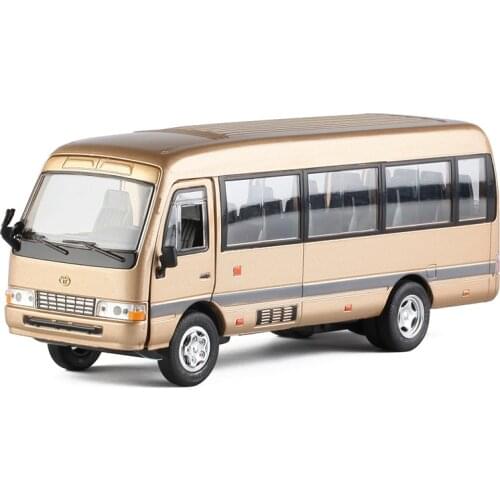 High quality 1:32 Coaster bus alloy model,simulation metal casting sound and light pull back luxury model,free shipping