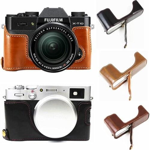 Retro Pu Leather Camera Bag Body Case For Fujifilm X-S10 X-E4 X100V XF10 X-T30 X-T20 X-T4 X-A7 X-T200 X-T100 X-T3 X-T2 XE4 XS10