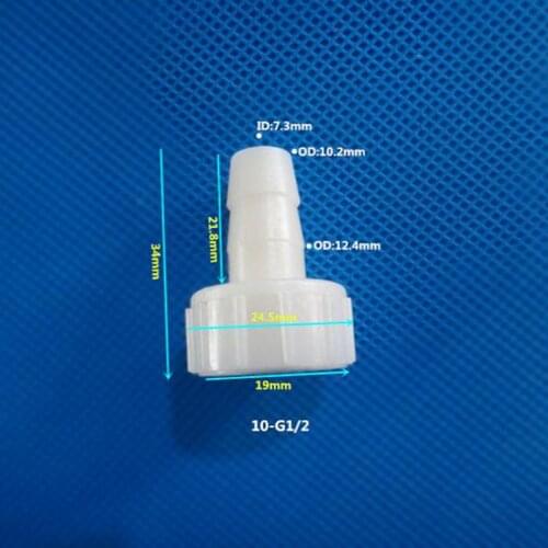 1/2'' BSPP Female Thread to 10mm Pagoda Barbed Plastic Pipe Fitting Straight Coupling Hose Connector Water Tube Joint for Garden