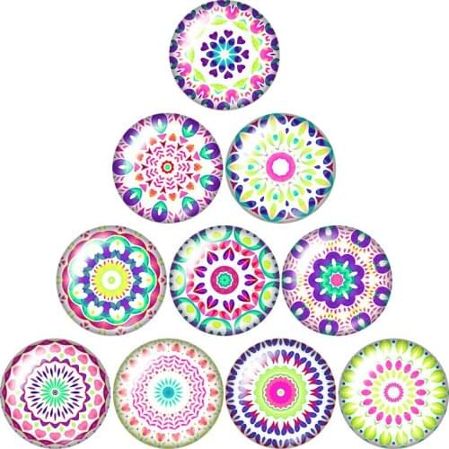 New Fashion beauty patterns 10pcs mixed 12mm/16mm/18mm/25mm Round photo glass cabochon demo flat back Making findings