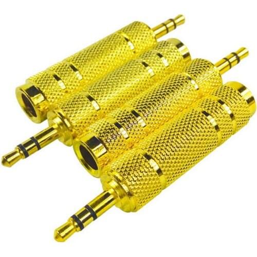 1000pcs 3.5mm Male to 6.5 mm Female Adapter 3.5 plug to 6.35 Jack Stereo Speaker Audio Adapter converter for Mobile Phone PC