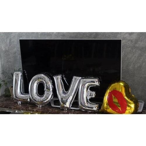 16inch 40cm capital letter LOVE set metallic colorful foil mylar helium Balloons for Birthday wedding Party Decoration Wholesale