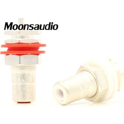 4Pcs CMC-826-AG CMC RCA Audio Female socket Connector Silver Plated for DIY amp