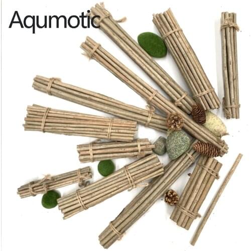 Aqumotic 12pcs Natural Wooden Stick Dead Branches Club Wood Crabstick Corncob Handmade Materials DIY Custom Size