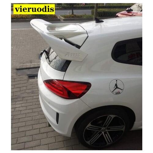 Car Styling Fit For Volkswagen Scirocco 2010 + ABS Materoal Rear Roof Lip Spoiler Trunk Boot Wing