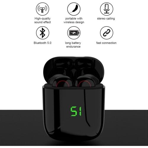 Wireless Bluetooth Headset LED Noise Reduction Digital Display Sports Earphones TWS 5.0 Bluetooth Earbuds Wireless Headphones