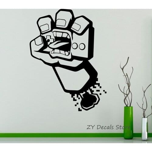 Game Gamer Wall Decal Boys Room Large Gamepad Vinyl Sticker Home Decor Living Room Hand Decals Removable Stickers Posters S720