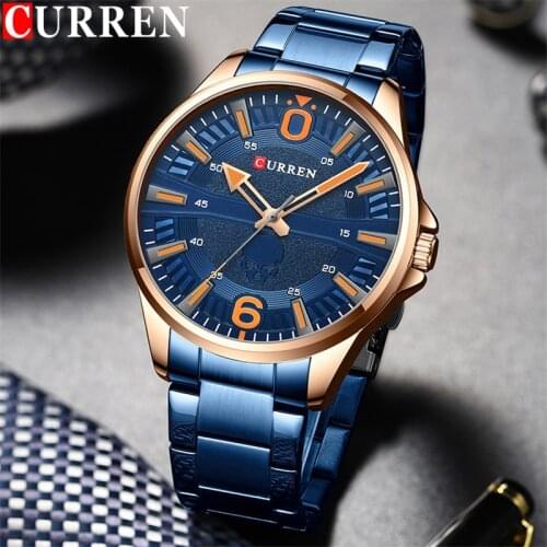 CURREN New Sport Men Watch Top Luxury Brand Military Army Waterproof Skull Male Clock Stainless Steel Quartz Man Wristwatch 8389