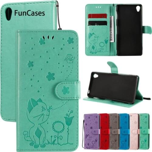 Pattern Cases For case Sony L4 Bee PU Leather Flip Book Phone Bag Cover sFor Soni Xperia capa Z3 Z5 XZ5 Positivo Bags Portable