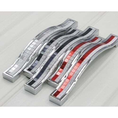 Zinc Alloy Crystal Glass Handles Cupboard Pulls Drawer Knobs Kitchen Cabinet Handles Furniture Handle with Crystal Hardware