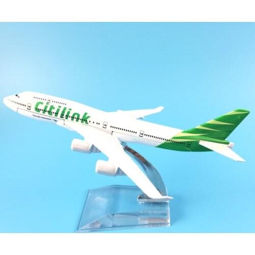 CITILINK AIRLINES 16CM BOEING747 CITILINK AIRLINES METAL ALLOY MODEL PLANE AIRCRAFT TOYS FOR CHILDREN BIRTHDAY GIFTS ORNAMENT