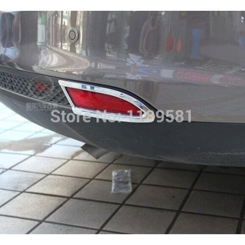 For Ford Focus 2012 2013 2014 sedan ABS Chrome Rear Fog Light Lamp Cover Trim Molding Bezel Garnish