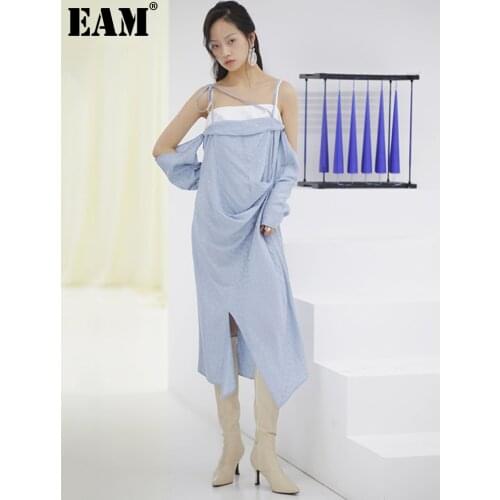 Синие летние платья EAM China At AliExpress