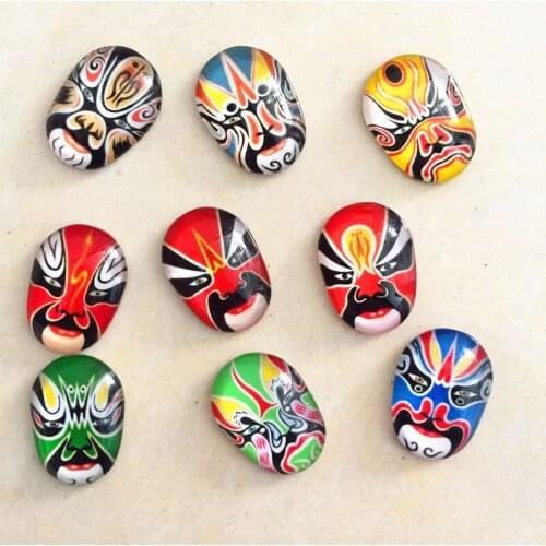 Face shape Crystal glass patch Chinese style Beijing Opera characters Suitable for garment accessories and Jewelry accessories