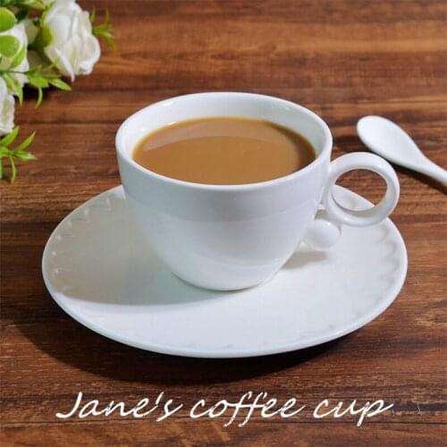 Janes Coffee Cup White Ceramic Coffee Cup Set Hotel Western Restaurant Cafe Cup