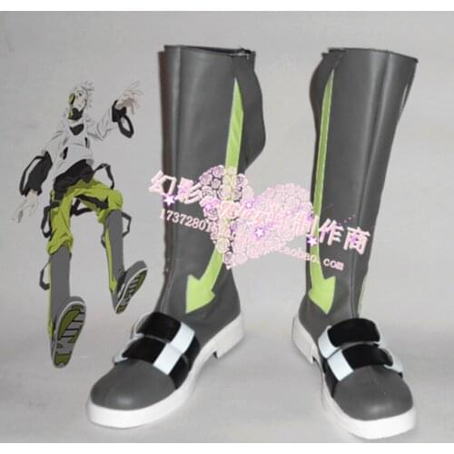 Kagerou Project Haruka Grey Halloween Long Cosplay Shoes Boots H016