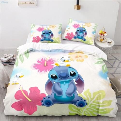 Classic Cartoon Stitch Bedding Set Disney Duvet Cover Pillowcase Europe/Australia/USA Twin Full Queen King Size Bedroom Decors