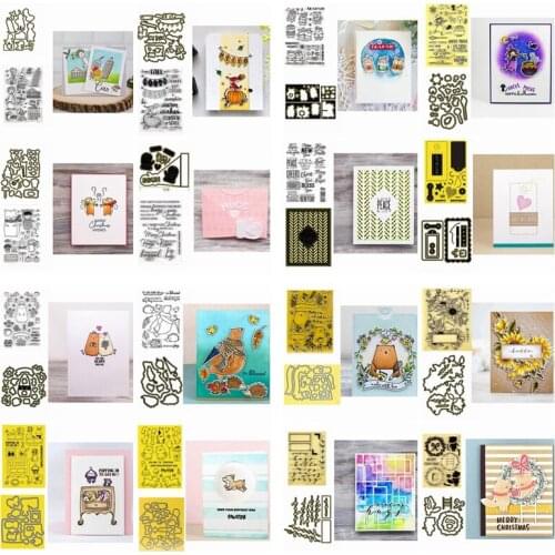 Lovely Animals Pumpkin Dragon Chinese Greetings Metal Cutting Dies Match Clear Stamps Scrapbook DIY Card Album Make 13