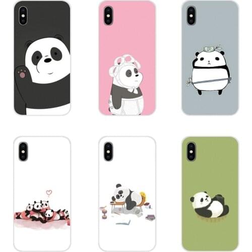 Cute Cartoon Panda For Apple iPhone X XR XS 11Pro MAX 4S 5S 5C SE 6S 7 8 Plus ipod touch 5 6 Accessories Phone Shell Covers