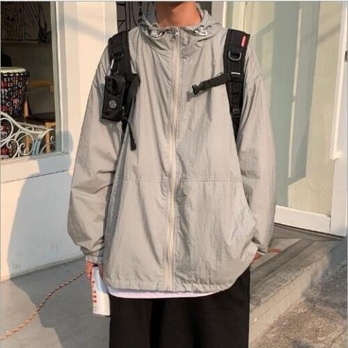 2021 High Mens Thin Coat New Men Skin Clothes Breathable Summer Outdoor Ice silk Sunscreen Men Jacket